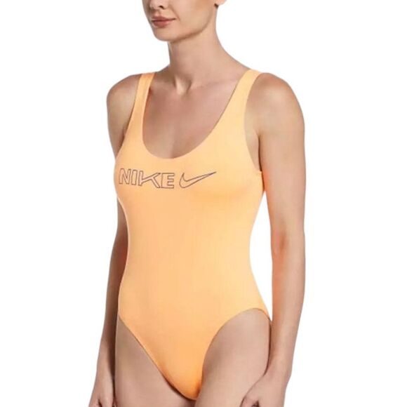 Nike Multi Logo Women's U-Back One Piece Swimsuit Size XL Nessc250-631 - Picture 1 of 5